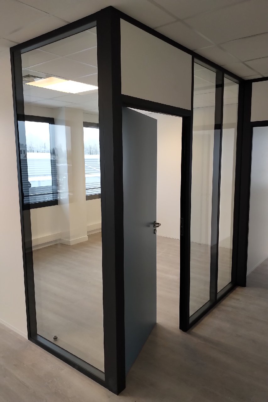 Aménagement de bureaux vitrés